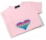 Розовая футболка c эквалайзером - сердце